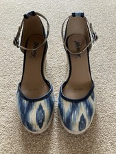 Ladies Mantaray Strap Wedge Heel Sandals Size 6