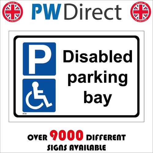 Sign disabled parking bay - disabled,