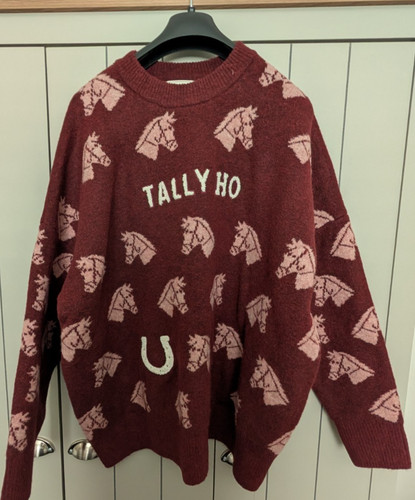 Joules ladies dark red jumper - joules,
