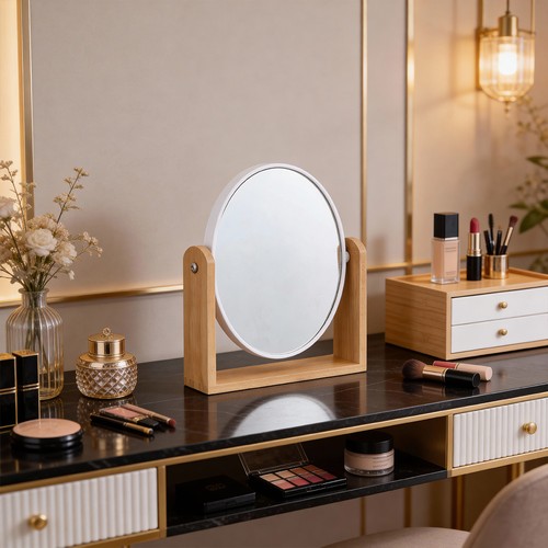 Dual sided magnifying make - make, up