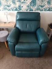 Leather Rise and Recline armchair in Teal. Excellent condition. MUST GO THIS WK