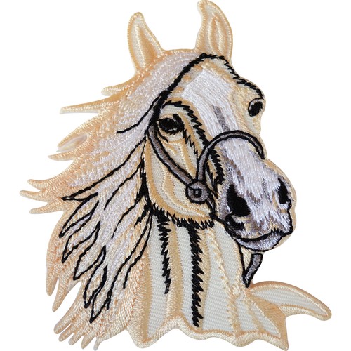 Horse iron sew patch - horse, on