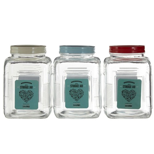 3pcs glass food storage - 3pcs,