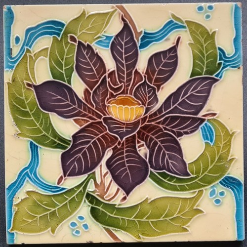 Art nouveau fireplace majolica - nouveau,