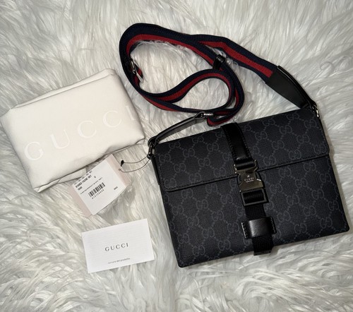 Gucci black canvas mini - gg,