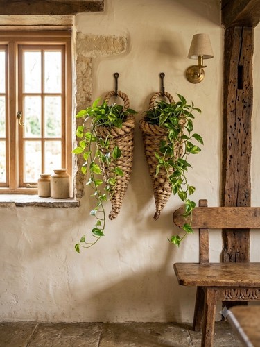 Vintage straw wicker - straw,