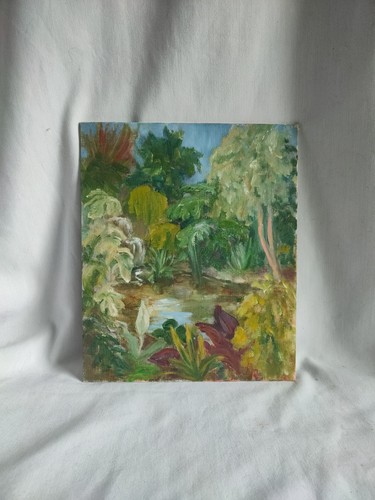 Vintage painting oil board - vintage,