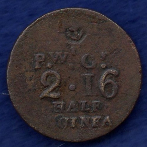 18th century half guinea coin - century,