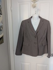 Debenhams Petite Collection Work Office Smart Suit Jacket 14 Petite Taupe Brown