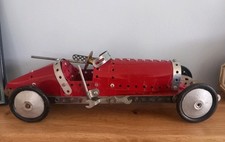 Vintage Meccano Model Car /  1930s Bugatti type .. Hand Built Iconic Design