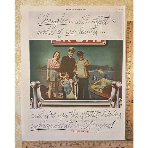 Vintage print chrysler boat - vintage,