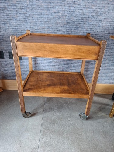 Antique wood tea trolley - tea, table