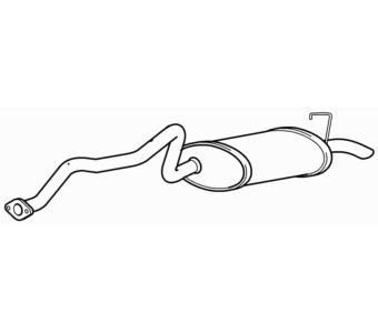 Rear exhaust silencer back box - silencer,
