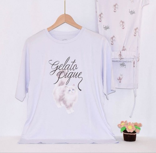 Gelato pique cat - print, t-shirt
