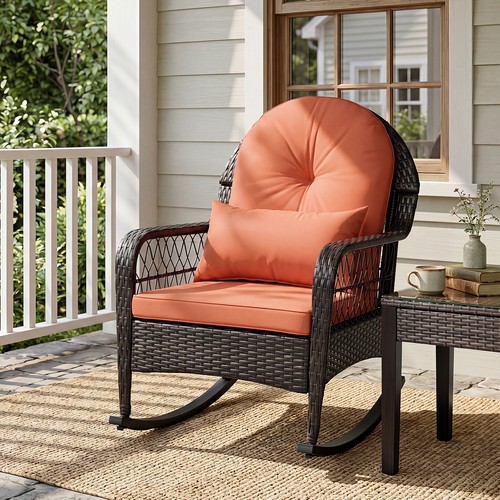 Outdoor wicker rocking chair - outdoor,