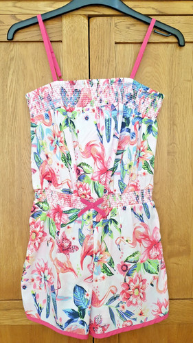 Monsoon girls pink jumpsuit - pink,
