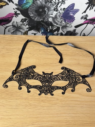 Black lace bat eye mask - eye,