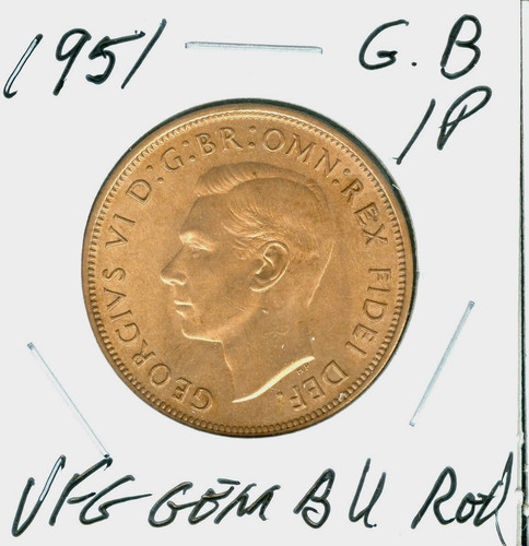 1951 great britain penny - great,