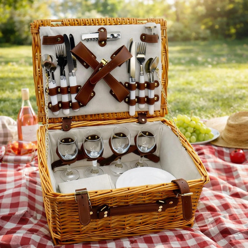 Luxury wicker picnic basket - luxury,