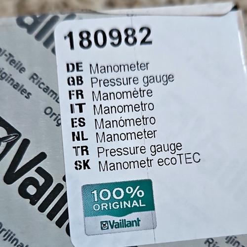 Vaillant boiler pressure - vaillant, gauge