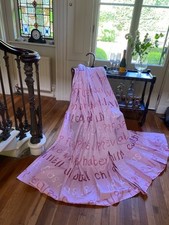 Teenage Girls Bedroom Curtains CHILL OUT Pink Lilac Mauve Long Lined Pair Cool