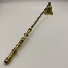 Vintage Brass Candle Snuffer Hinged Cup, Length 26.8cm