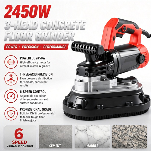 Three heads dustless - three, grinder
