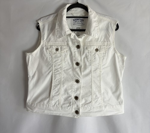 Levi strauss white denim vest - levi,