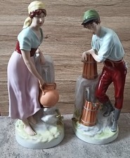 Stunning Pair of Royal Dux Water Bearer Figurines - Circa 1920; 47cm height