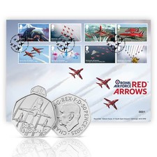 Red Arrows 50p BU Coin and