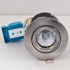Litecraft Recessed Downlight Fire Rated Tilt Spotlight - Satin Chrome Clearance 