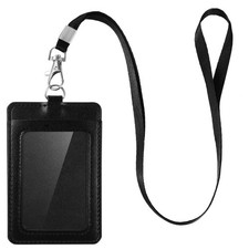Leather Vertical ID Badge