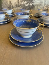 Antique Very Rare T. Goode & Co Crescent  China Teacup 7 Trios