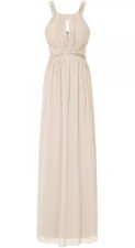 Little Mistress Lace Insert Maxi Dress With Keyhole Size 10 Blush Pink RRP £90