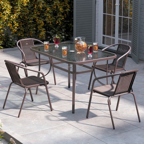 Garden glass table - garden, set