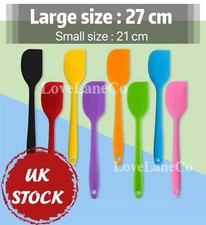 Silicone Spatula Baking Cooking Tool Scraper Cake Cream Mixing 2 Sizes UK Lot