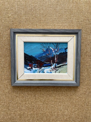 Vintage swedish blue landscape - blue,