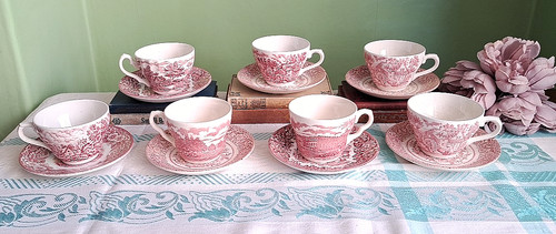 Vintage mismatched pink - mismatched, &