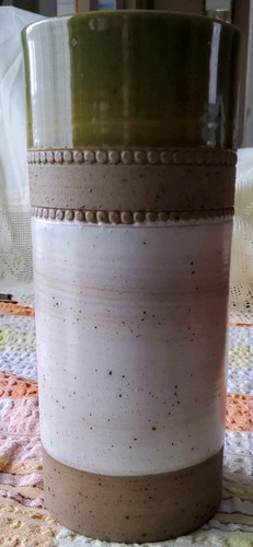 Vintage denby pottery vase pot - pottery,