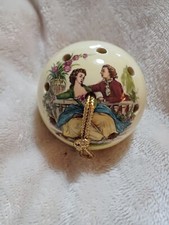 Pomander Ye Olde Ceramic Pomander Filled With Flowers Young Lovers Couple 