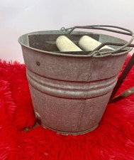 Vintage Galvanized Metal Wood