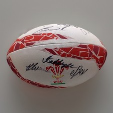 Wales Rugby Ball TEAM SIGNED