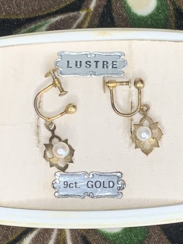 Vintage 9ct gold screw - gold,