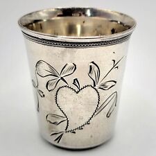 IMPERIAL RUSSIAN SILVER VODKA /  KIDDUSH CUP 84 SOLID SILVER JUDAICA ANTIQUE 