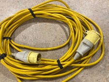14m 110v Extension Lead 16A Yellow SITE TRANSFORMER POWER CABLE BUILDING TRADE