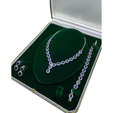 White Gold Finish Blue