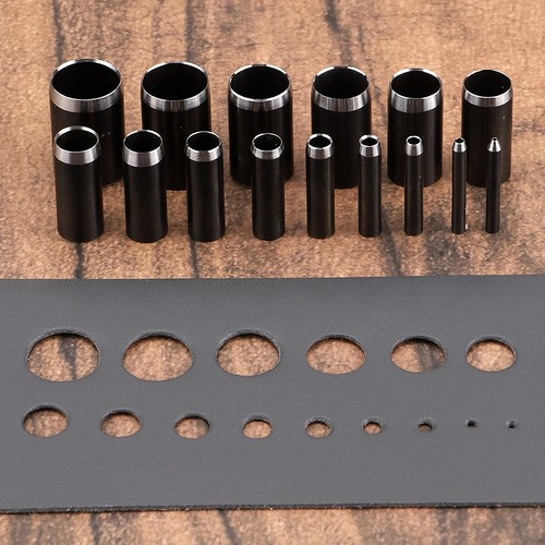 15pc hss leather circle - circle, punch