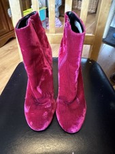 Office London Velvet Pink Shoes Size 39 Imperfection See Description