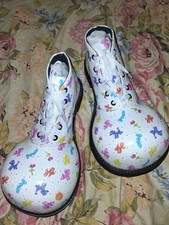 Professional Clown Shoes Costume Multicolor White