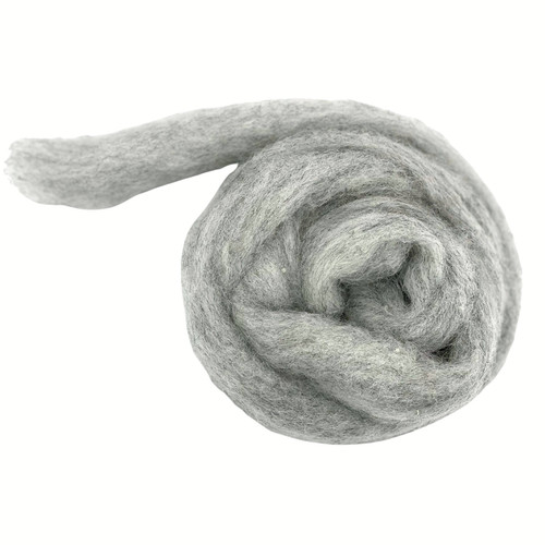 Corriedale wool sliver grey - corriedale,